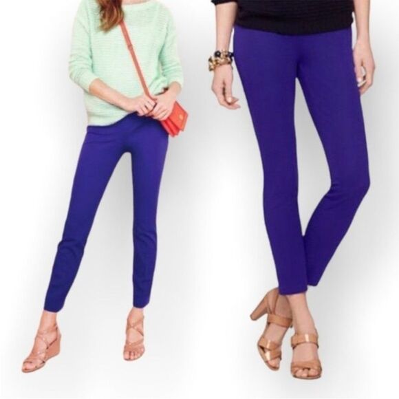 J. Crew Minnie Cobalt Blue Stretch Ankle Pants 4 - Picture 1 of 5